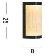 LED-seinävalaisin Nile, korkeus 25 cm, musta, teräs, IP44