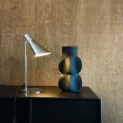 Dyberg Larsen pöytälamppu DL12, kromi, korkeus 39,5 cm, metalli