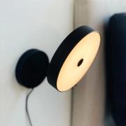 Dyberg Larsen LED-seinävalaisin Starlight, musta, Ø 14 cm