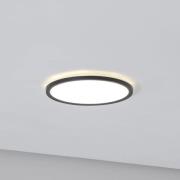 Aqua LED-paneeli, Ø 30 cm, musta, metalli/muovi, CCT himmeä