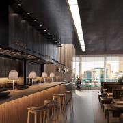 Bover LED-pöytävalaisin Atticus, grafiitinruskea/ruskea, korkeus 50 cm