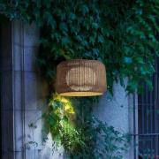 Bover LED-ulkoseinävalaisin Fora A, grafiitinruskea/ruskea, Ø 50 cm