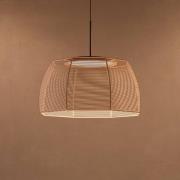 Bover LED-riippuvalaisin Tanit, Ø 61 cm, musta/beige, kangasta