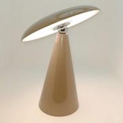 Beacon LED-ladattava pöytävalaisin Kinoko, ruskea, IP44, korkeus 27 cm