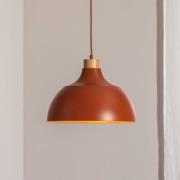 Envostar Kaitt-riippuvalaisin, tiilenpunainen, Ø 34 cm, puiset yksityi...