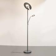 LED-lattiavalaisin Dent, hiekanharmaa, 180 cm, metalli, CCT, 2-lamppui...