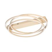 LED-kattovalaisin Kiku, Ø 56 cm, hiekanvärinen, metalli, CCT