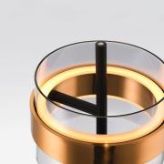 LED-pöytälamppu Inside, messinkivärinen/savuharmaa, korkeus 49 cm