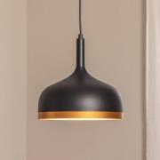 Riippuvalaisin Sivani MR-826, musta/kulta, metalli, Ø 30 cm