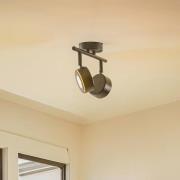 Lindby valonheitin Jyla, musta, 4000 K, 2-valo, GX53