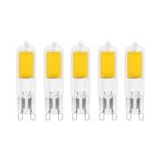 Arcchio LED tappikantainen lamppu, G9, 2.2W, 3000K, 5 kpl:n setti