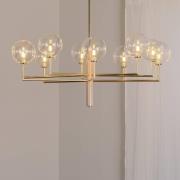 Kattokruunu Feme, kultainen, lasi, 10-lamppuinen, G9