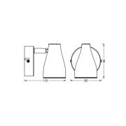 OSRAM PEAR-kattospottivalaisin, valkoinen, 1-lamppuinen, GU10-LED 2700...