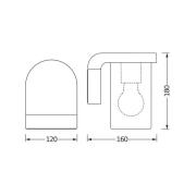 OSRAM ulkoseinälamppu ENDURA CLASSIC CASCADE, lasi, keltainen IP44
