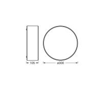 OSRAM kattovalaisin ORBIS PARIS, ruskea, Ø 30 cm, tekstiili, E27