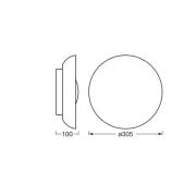 OSRAM kattovalaisin ORBIS MILAN, puu, Ø 31 cm, metalli/lasi