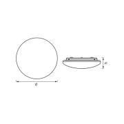 OSRAM LED-kattovalaisin tunnistimella ORBIS IP44, Ø 30 cm, valkoinen