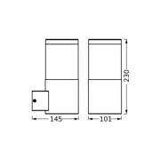OSRAM ulkoseinävalaisin ENDURA CLASSIC EBRO, tummanharmaa, IP44