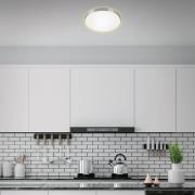 LED-kattovalaisin Flet, valkoinen/kromi, Ø 28,5cm, 3 000K