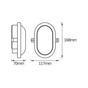 OSRAM LED-ulkoseinälamppu BULKHEAD, valkoinen, 6 W muovi IP54