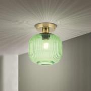 Kattovalaisin Carneval, vihreä, Ø 20 cm, lasi, E27