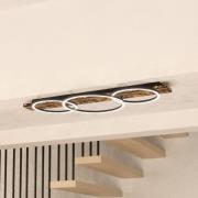 LED-kattovalaisin Boyal, musta, pituus 101 cm, puu, 3-valo.