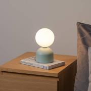 Pöytävalaisin Miki, mintunvihreä, korkeus 21 cm, metalli/lasi, G9