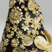 KARE koristeellinen hahmo kääpiö seisova, musta/kulta, polyresiini