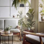 LED-lattiavalo Loca, antrasiitti, korkeus 123 cm muovi/metalli