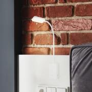 LED-akku-pöytälamppu Cielo, valkoinen, korkeus 56 cm, muovi