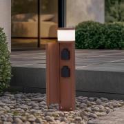 Lucande pollarilamppu Corban, ruoste, ovi, pistorasiat, G9, IP44