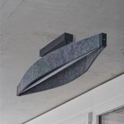 OSRAM LED-kattovalaisin Decor Flat Felt, harmaa, huopa, 3 000 K