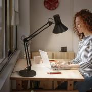 OSRAM LED-pöytälamppu Office Line Desk Retro, musta 3 000 K