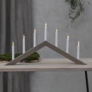 Kynttilänjalka Nuoli, litteä, 7-liekkinen, harmaa