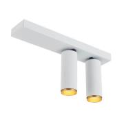 LOOM DESIGN LED-kattokohdevalo X-Beam, 2-lamppuinen, valkoinen