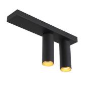 LOOM DESIGN LED-kattokohdevalo X-Beam, 2-lamppuinen, musta