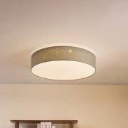 Lindby LED-kattovalaisin Ellamina, 60 cm, vaaleanharmaa, tekstiili