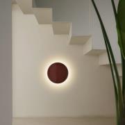 MARSET LED-seinävalaisin Caramel, ruskea, Ø 38 cm, TRIAC, lasi