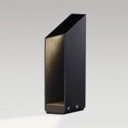 MARSET LED-pollarilamppu Domus, korkeus 37 cm, musta, alumiini