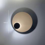 Knikerboker LED-seinälamppu Pois, kerma, Ø 25 cm, himmennettävä