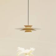 Lucande LED-riippuvalaisin Livie, beige, alumiini, Ø 50 cm