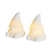 LED-koristehahmo Coco, valkoinen, korkeus 10 cm, 2 kpl:n sarja Vaha Pa...