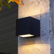 LED-ulkoseinälamppu Gemini mattamusta leveys 8,8cm