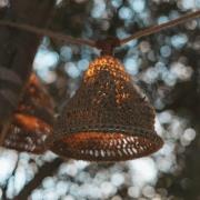 Newgarden LED-valoketju Maro, puunvärinen, juutti IP44