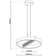 LED-riippuvalaisin Yvaris, hopea, CCT, kaukosäädin