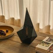 Gubi LED-akku-pöytävalaisin Bagdad, musta, korkeus 36 cm