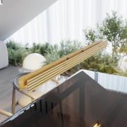 LED-riippuvalaisin Inka, vaalea puu, himmennettävä, pituus 116 cm