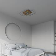 LED-kattovalaisin Inka S, pituus 50 cm, vaalea puu, himmennettävä