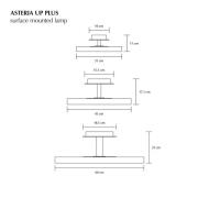 UMAGE LED-kattovalaisin Asteria UP PLUS, antrasiitti Ø 31 cm CCT