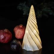 LED-koristefiguuri Vilma, valkoinen/kultainen, korkeus 24 cm, lasi, pa...